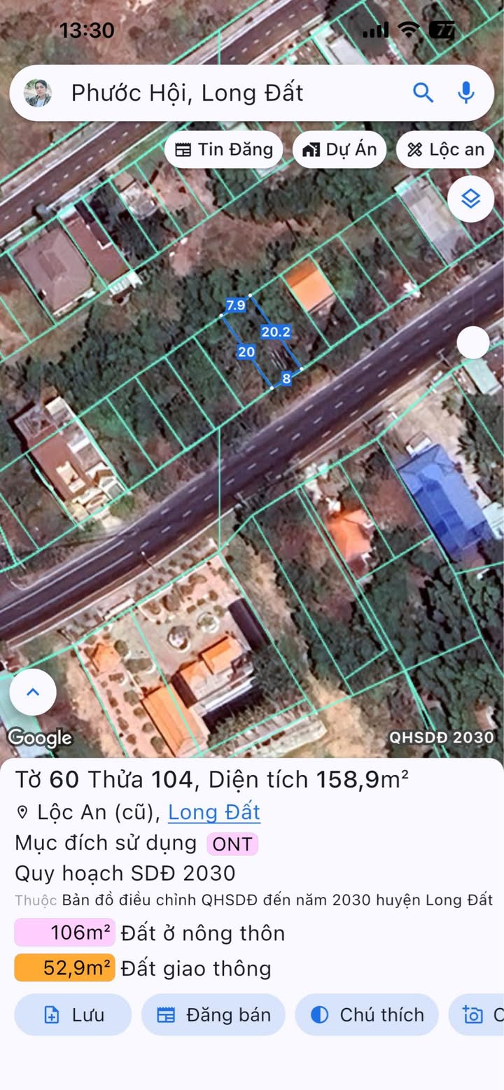 Đất biển Lộc An, xã Phước Hội, 160m² giá 3.5 tỷ - Vị trí đẹp, gần biển!