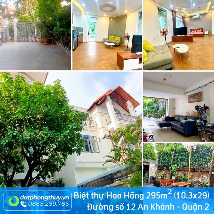 Biệt thự Hoa Hồng Quận 2 295m² giá 57.9 tỷ - An ninh 24/7, không gian sống lý tưởng!