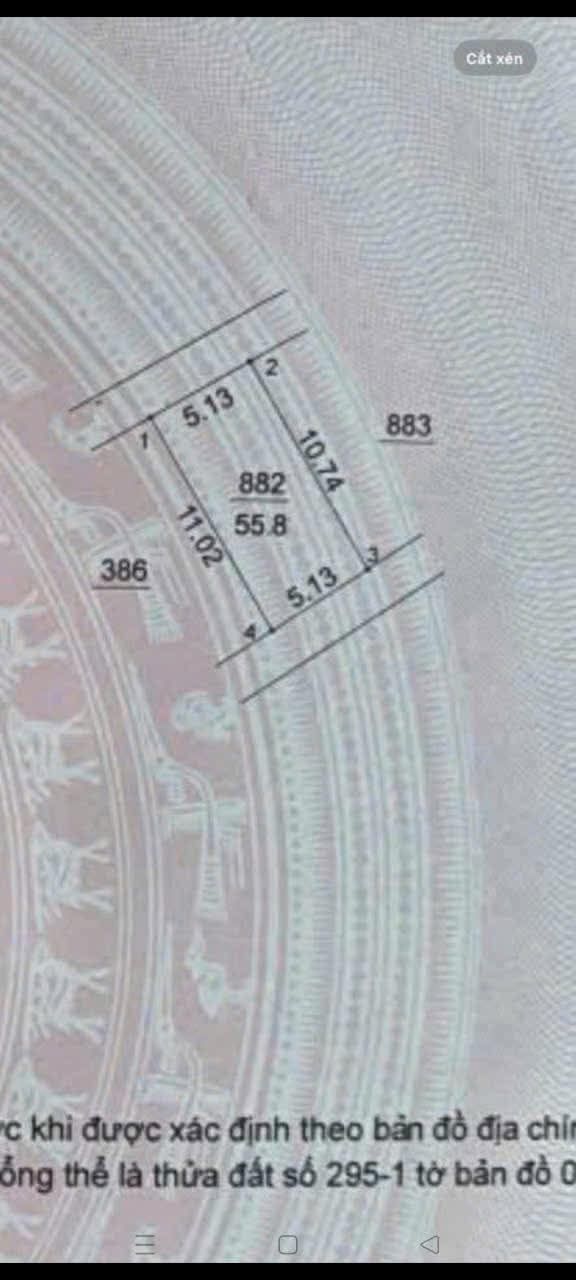 Lô đất thổ cư Song Phương 55.8m² - Sổ đỏ chính chủ, vị trí đẹp!