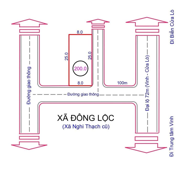 Đất nền Nghi Thạch, Nghi Lộc 200m² giá 4 tỷ - Vị trí vàng đầu tư