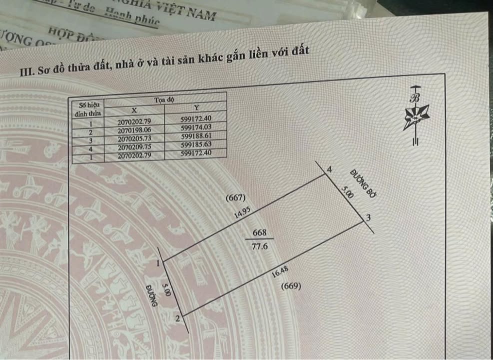 Đất Nghi Đức, Vinh 76.7m² giá 1.x tỷ - Hướng Tây Nam, Đường bê tông rộng 4m!