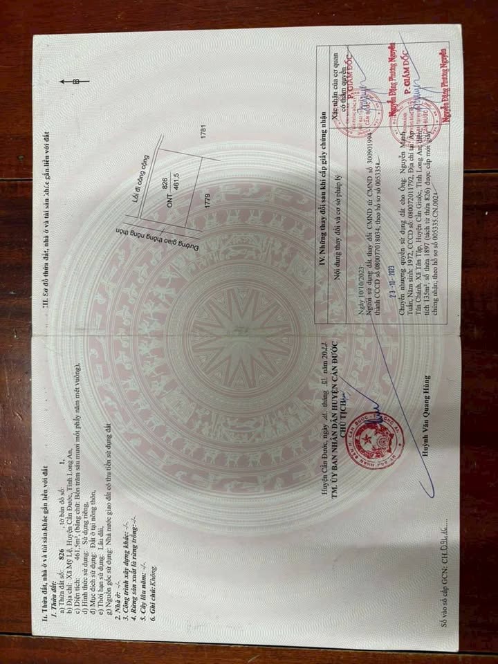 Đất thổ cư 150m² ấp Mỹ Tây, Cần Đước chỉ 830 triệu - Nền đẹp, vị trí đắc địa!