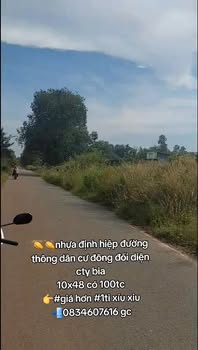 Đất nền Định Hiệp, Dầu Tiếng 480m² giá 1.1 tỷ - Cơ hội đầu tư hấp dẫn!