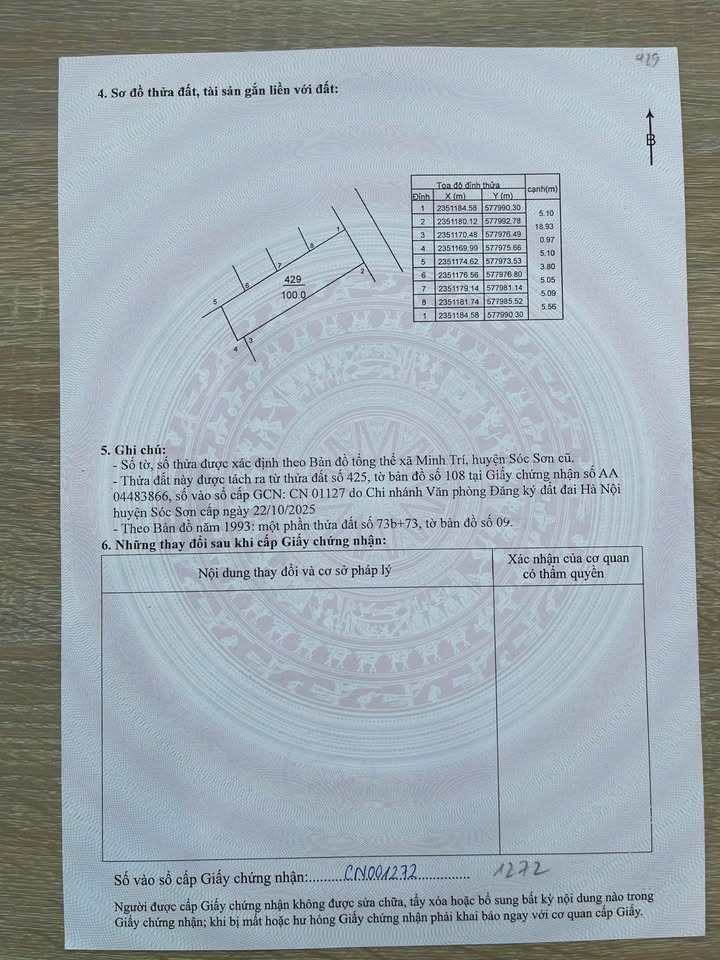 Đất nền Minh Trí Sóc Sơn 100m² - Đầu tư sinh lời ngay!