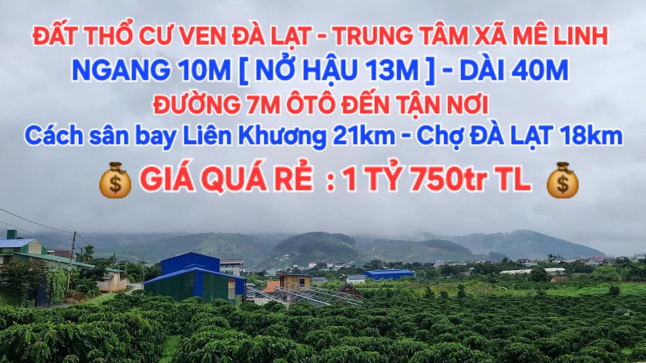 Đất nền Mê Linh - Lâm Hà 450m² giá 1.75 tỷ - Sổ hồng riêng, xây dựng ngay!