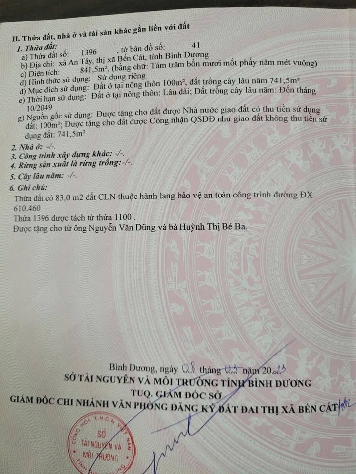 Đất An Tây Bến Cát 900m² - Đầu tư sinh lời tại khu vực sầm uất!