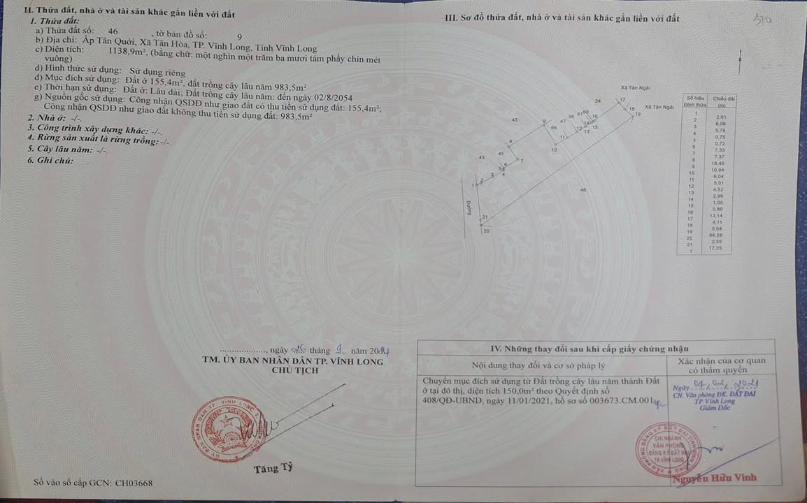 Bán đất mặt tiền đường vào chùa Phật Ngọc Xá Lợi, Vĩnh Long 1139m² giá 6.3 tỷ - Đầu tư sinh lời ngay!