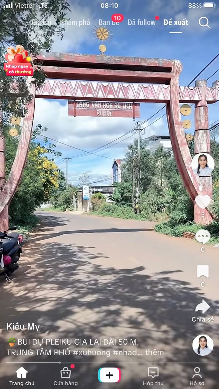 Đất thổ cư Bùi Dự, Pleiku 250m² giá 1.5 tỷ - Sở hữu tiện ích đầy đủ!