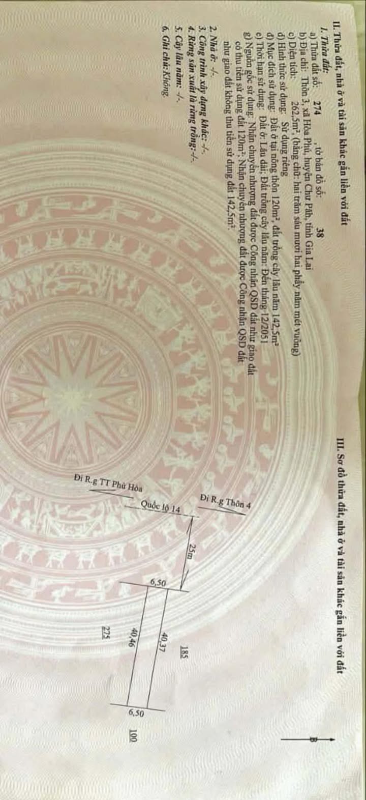 Đất thổ cư tại Hòa Phú, Chư Păh 286m² chỉ 800 triệu - Cơ hội đầu tư hấp dẫn!