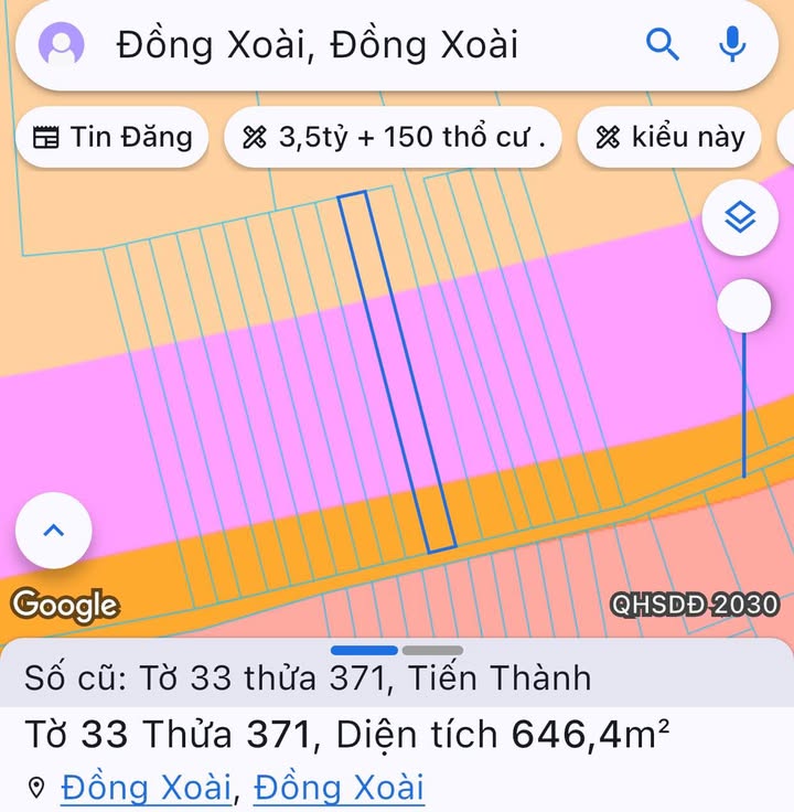 Đất sào Tiến Thành 2, Đồng Xoài 644m² - Đặc quyền lên thổ cư!