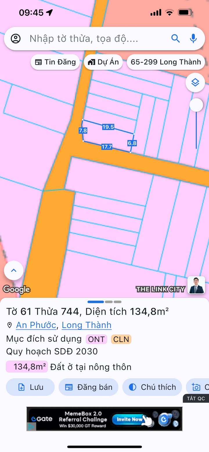 Đất nền góc 2 mặt tiền An Phước 126.46m² giá 3 tỷ - Nằm gần dự án Ecotown!