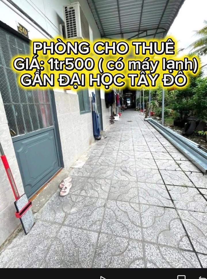 Phòng trọ Cái Răng 14m² giá 1.5 triệu - Có máy lạnh, giờ giấc tự do!