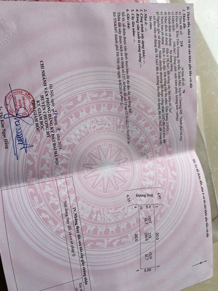 Đất sổ đỏ 100m² đường Tiên Trượng, Xuân Mai - Giá chỉ 4 tỷ, đầu tư sinh lời!