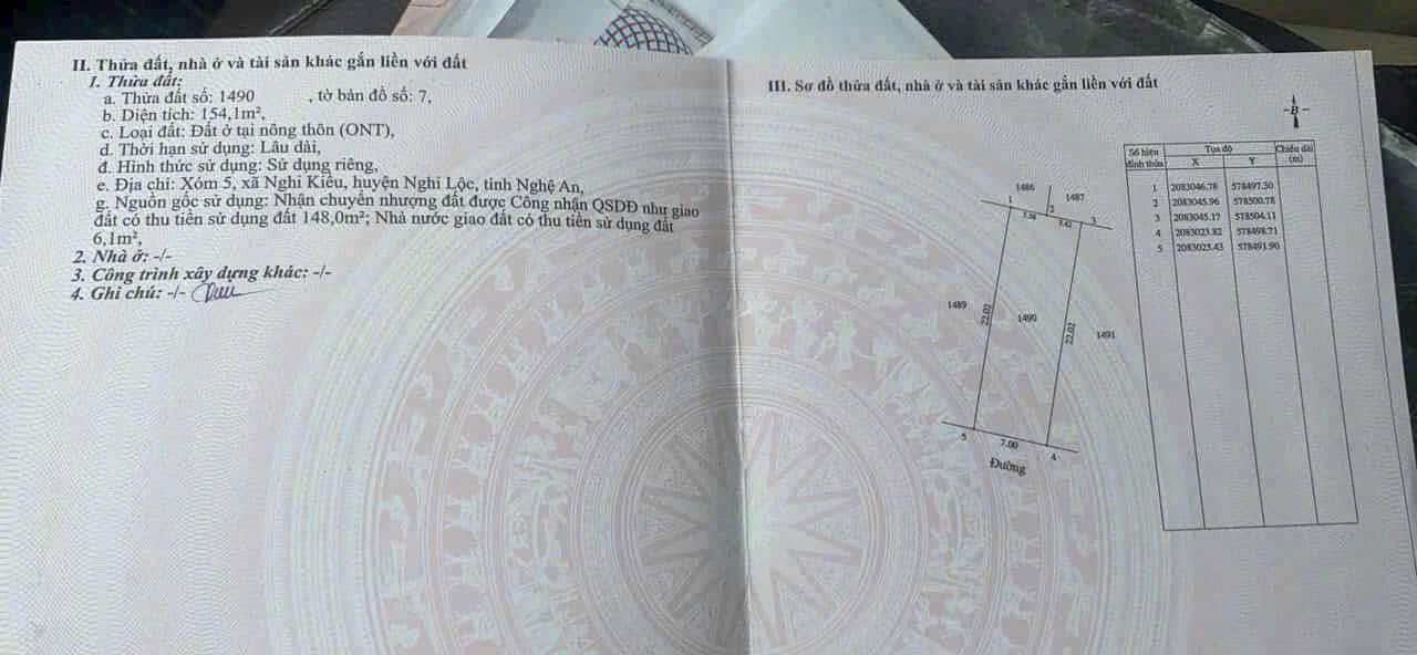 Đất nền Nghi Kiều 154m² giá 800 triệu - Đầu tư sinh lời ngay!