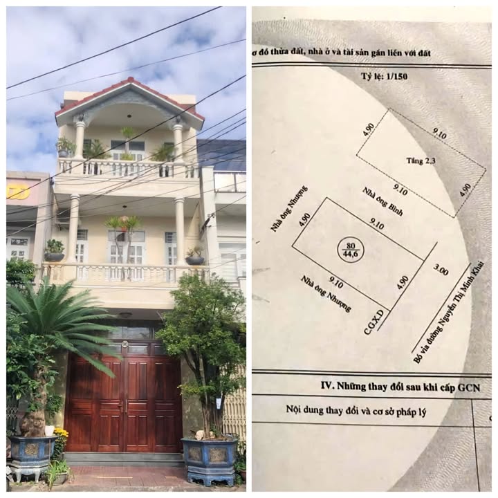 Nhà mặt tiền Nguyễn Thị Minh Khai, Quy Nhơn 45m² giá 5.8 tỷ - Sổ đỏ chính chủ, thương lượng ngay!