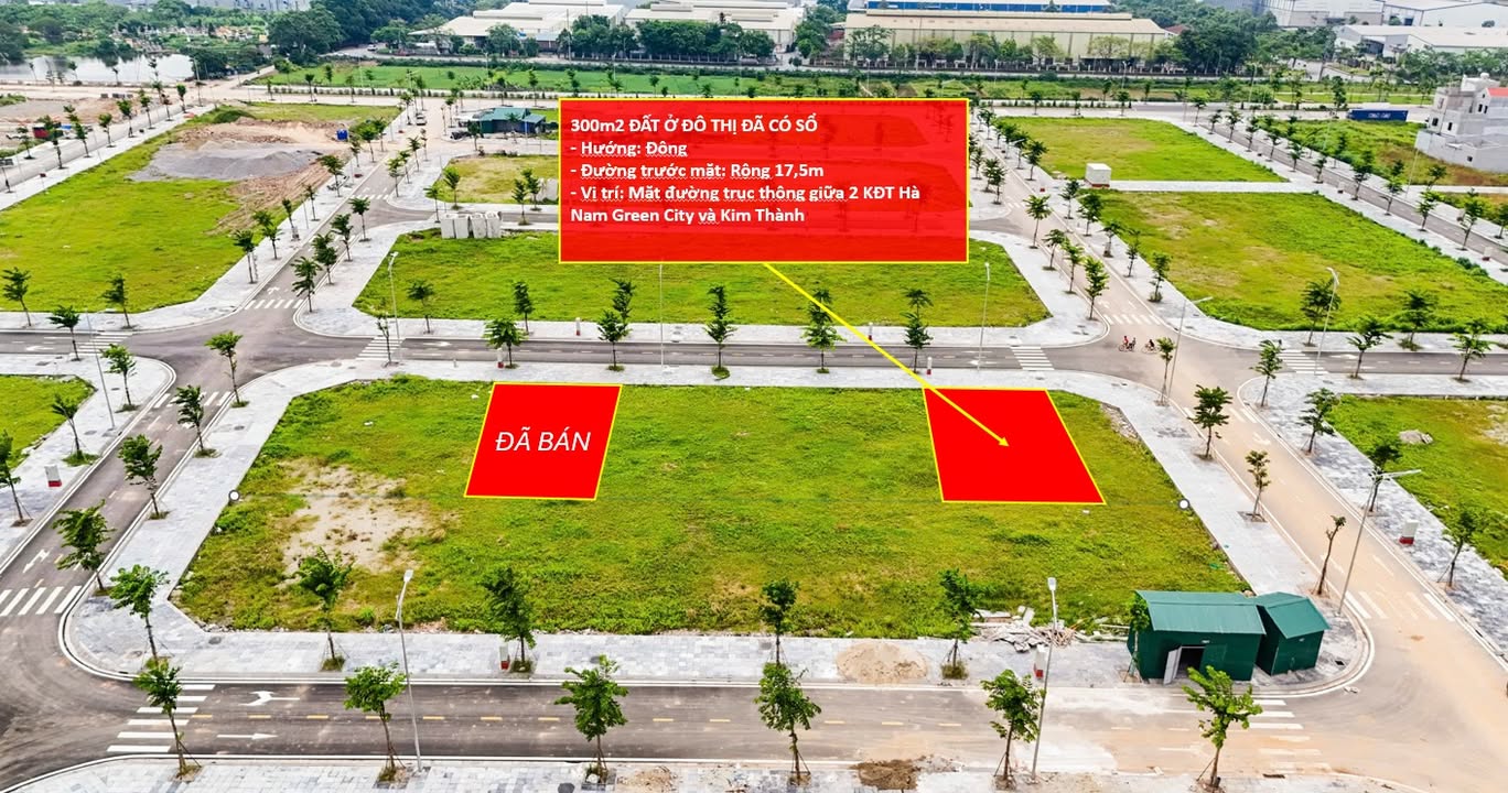 Đất ở liền kề Hà Nam Green City 300m² giá chỉ 3,x triệu/m² - Cơ hội đầu tư hấp dẫn!