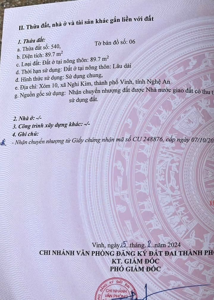 Đất nền Nghi Kim, Vinh 89.7m² giá chỉ 1 tỷ - Cơ hội đầu tư vàng!