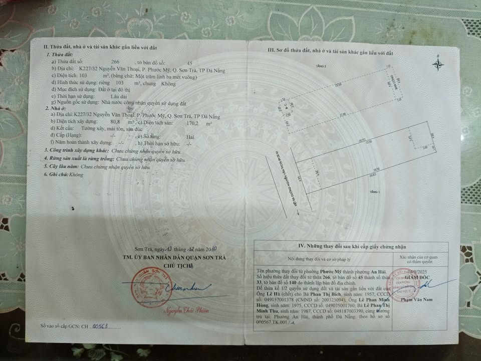 Nhà 2 tầng 1 tum đường Nguyễn Thoại, Sơn Trà, Đà Nẵng 103m² giá 16 tỷ - Cơ hội đầu tư hấp dẫn!