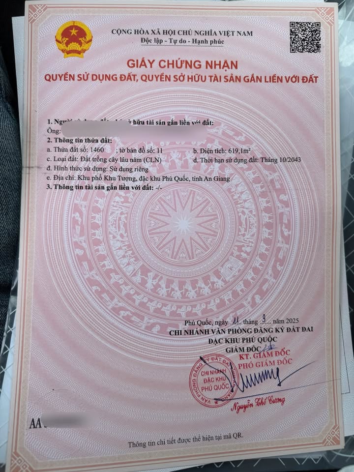 Đất nền Phú Quốc 600m² giá 1 tỷ - Đầu tư sinh lời tuyệt vời!