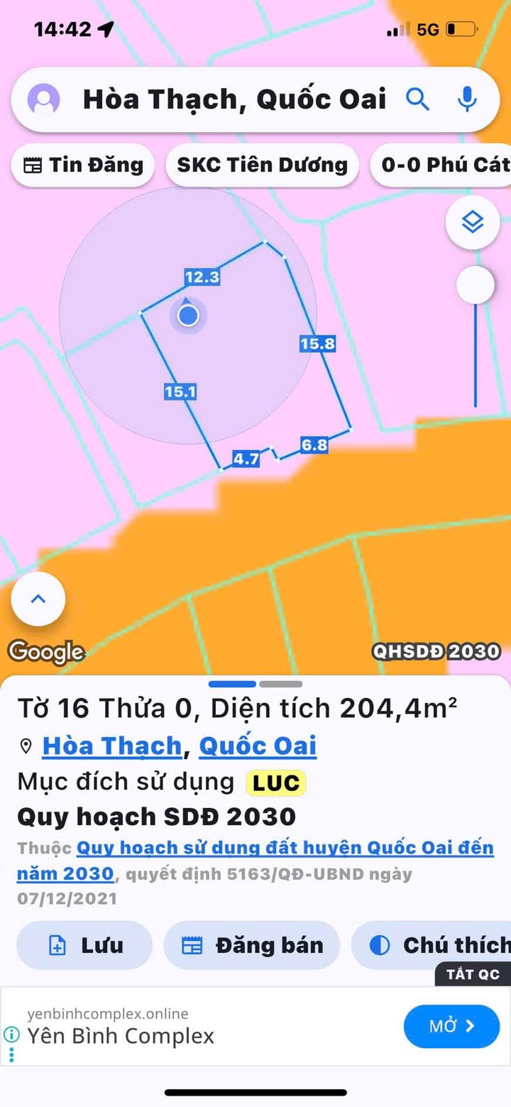 Đất nền Phú Cát, Quốc Oai 200m² - Tiềm năng kinh doanh vượt trội!