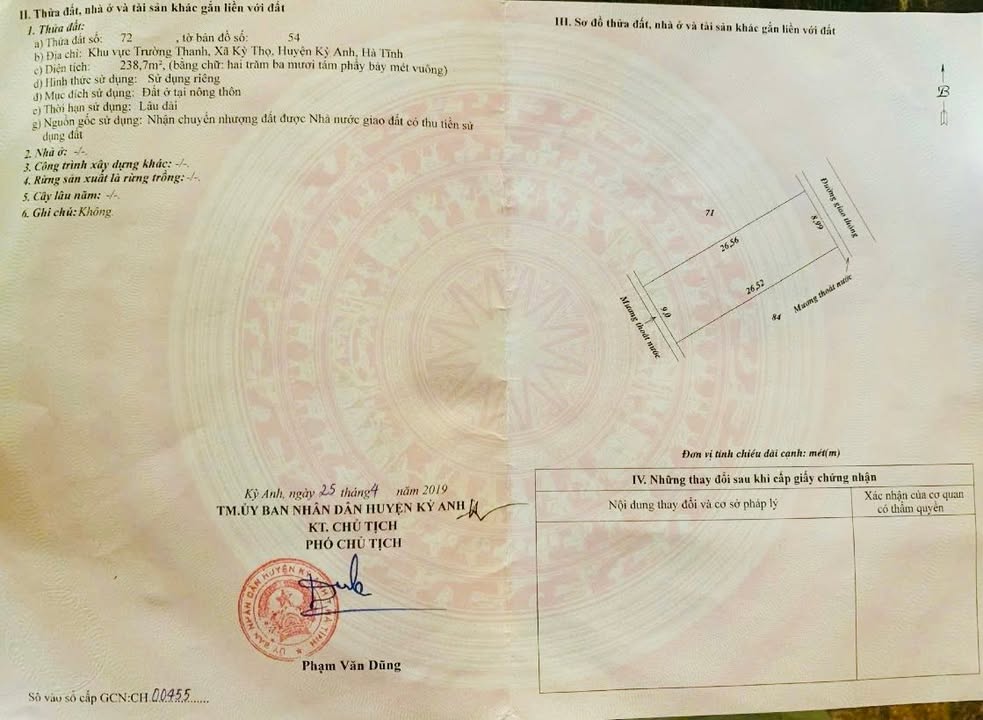 Đất thổ cư Kỳ Thọ, Kỳ Anh 234m² giá 1.5 tỷ - Cơ hội đầu tư hấp dẫn!