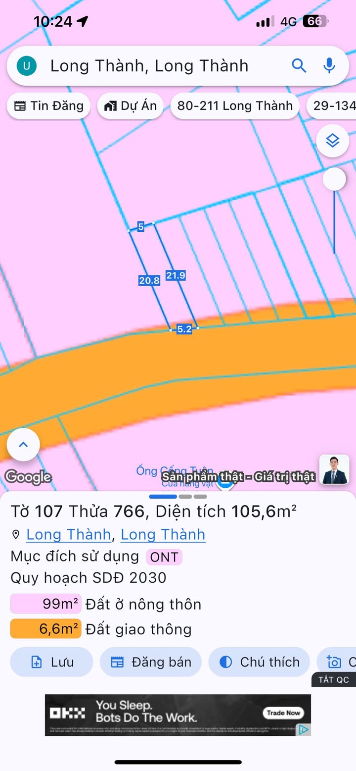 Đất nền 2 lô liền kề đường Bưng Cơ, Lộc An, 3 tỷ - Tiềm năng đầu tư lớn!