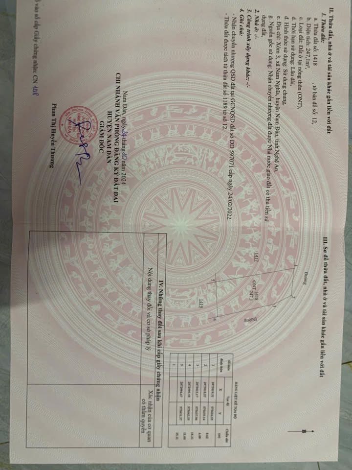 Đất Nam Nghĩa 257m² giá chỉ 1 tỷ - Lô góc 2 mặt tiền cực đẹp!