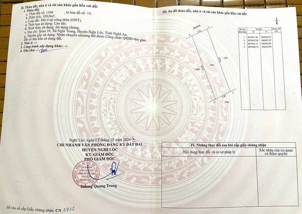 Đất nền Nghi Trung 100m² giá 800 triệu - Đường rộng thoáng đãng, dễ xây dựng!