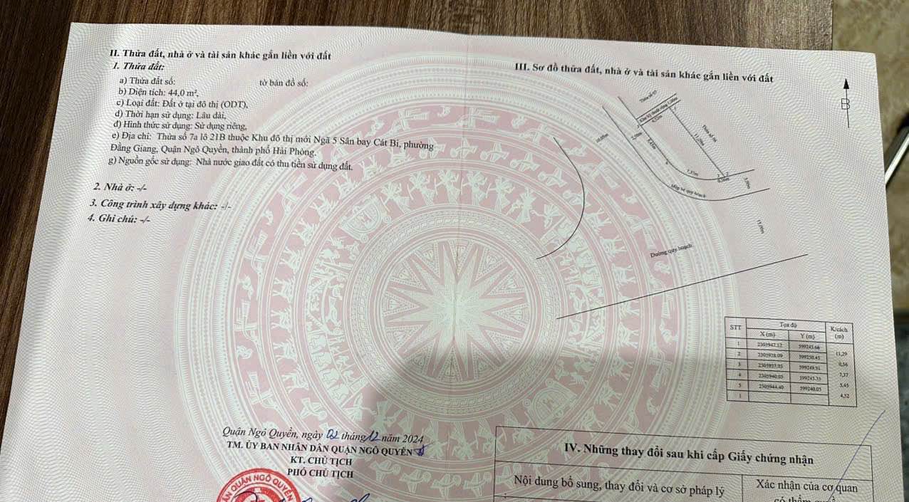 Đất nền lô góc Đằng Giang, Hải Phòng 44m² - Giá đầu tư hấp dẫn!