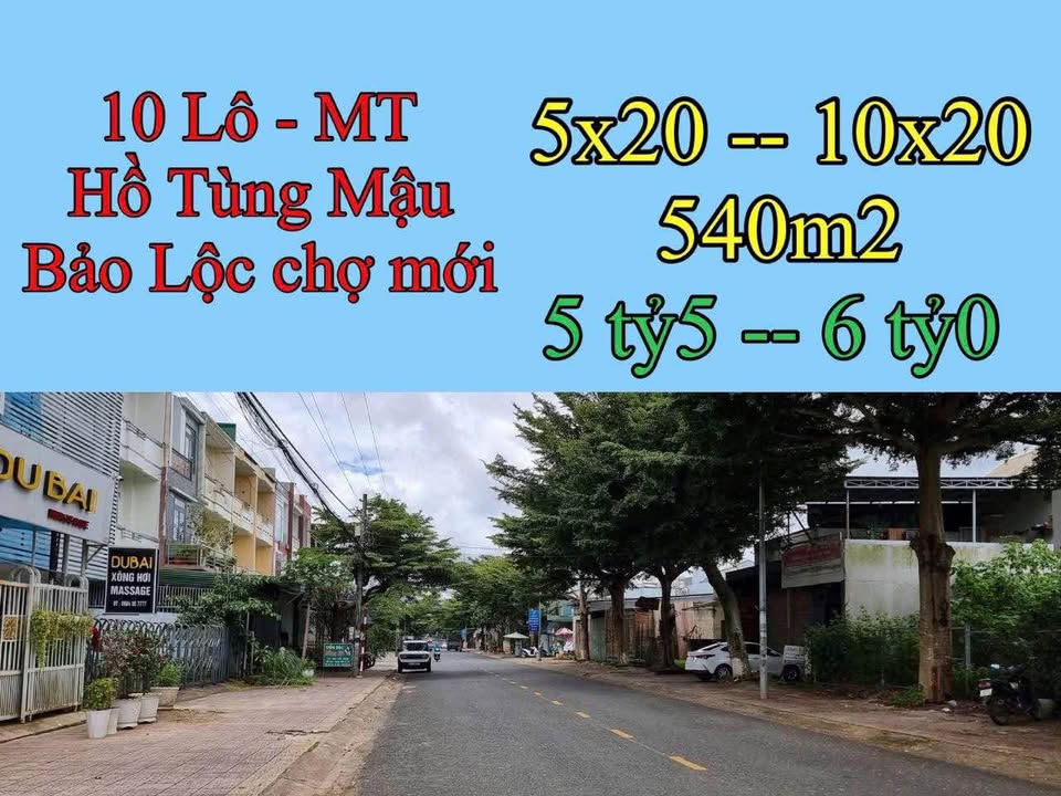Đất mặt tiền Hồ Tùng Mậu Bảo Lộc 90m² giá 4.85 tỷ - Đầu tư sinh lời ngay!