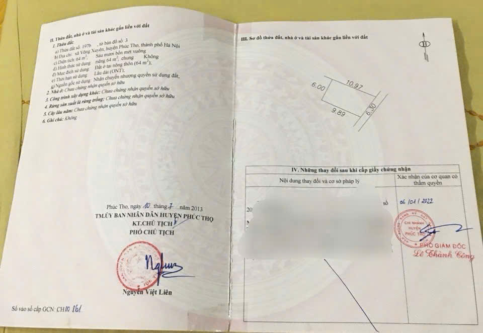 Đất Võng Xuyên Phúc Thọ 64m² giá chỉ 2 tỷ - Đường ô tô tránh nhau