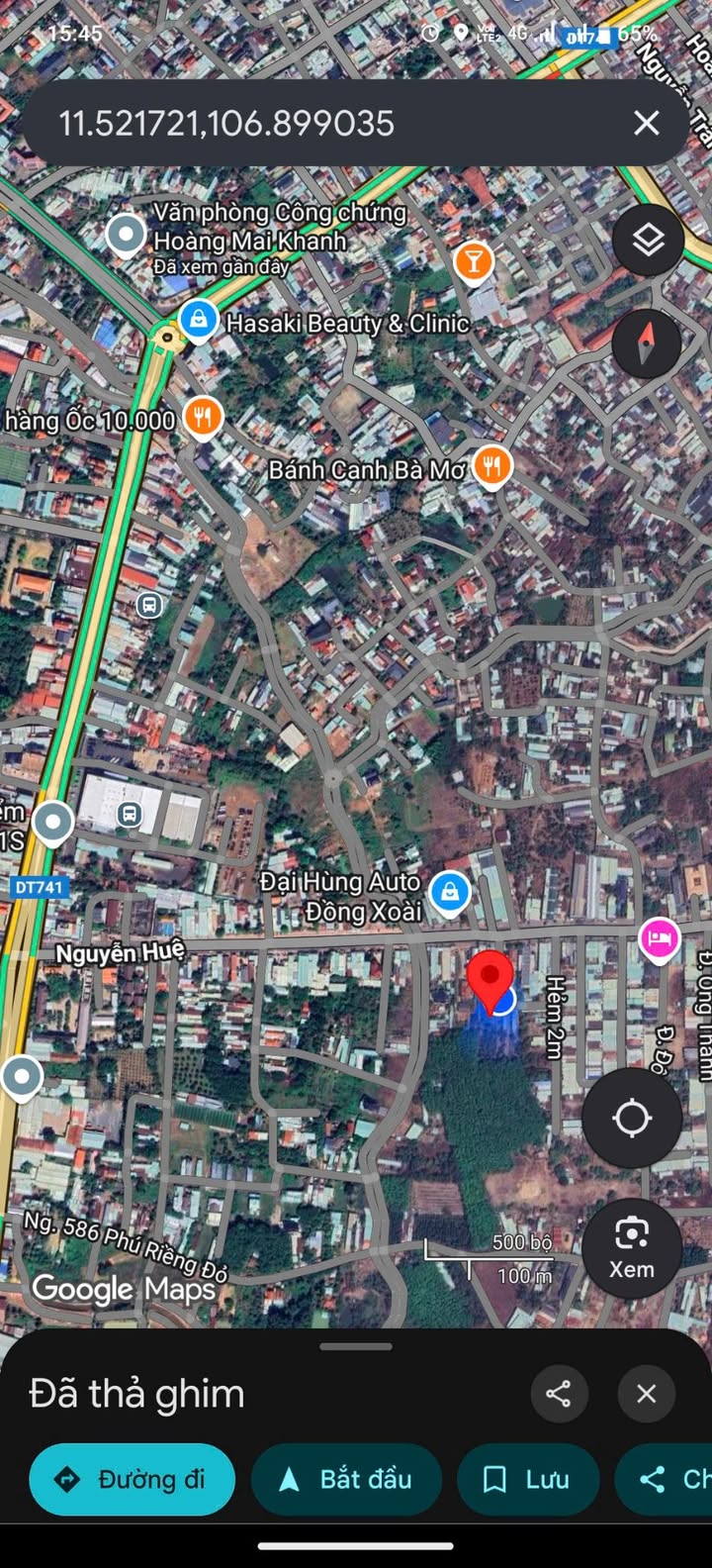 Đất thổ cư Phường Tân Xuân 740m² giá 2 tỷ - Vị trí đẹp gần ngã ba