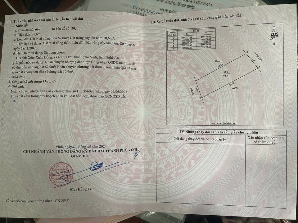 Bán lô đất Nghi Đức 77.6m² giá chỉ 1 tỷ - Cơ hội đầu tư tuyệt vời!