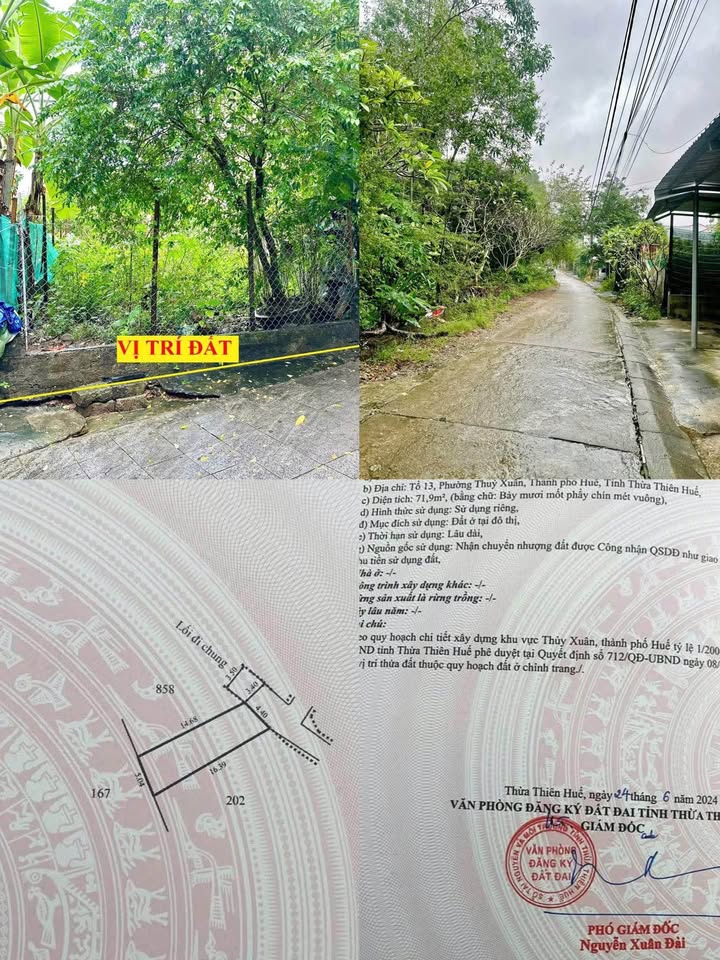 Đất kiệt ô tô Trần Thái Tông, 71m² giá 1.5 tỷ - Sổ hồng chính chủ, vị trí cao ráo!