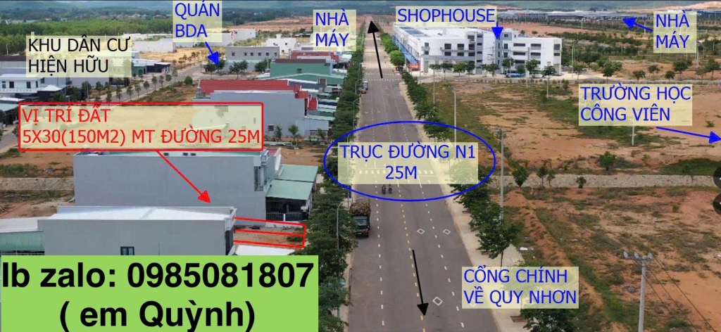 Đất nền VSIP Bình Định 150m² giá 1.2 tỷ - Vị trí đắc địa, tiềm năng sinh lời cao!