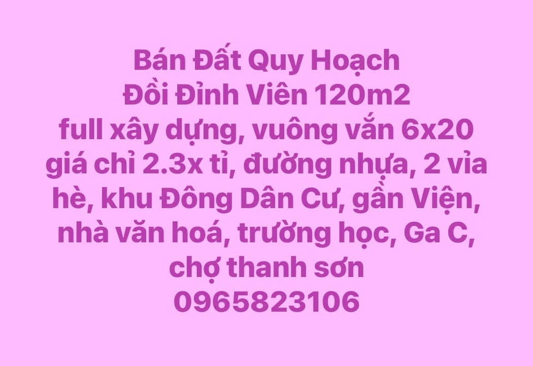 Đất nền Thanh Sơn Quảng Yên 120m² giá 2.3 tỷ - Pháp lý rõ ràng, xây dựng thoải mái!