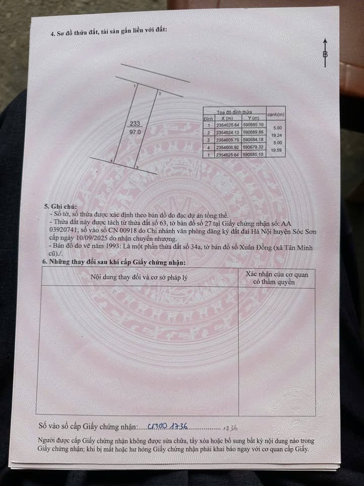 Đất nền Sóc Sơn 97m² giá 1.6 tỷ - Tiềm năng tăng giá vượt trội!