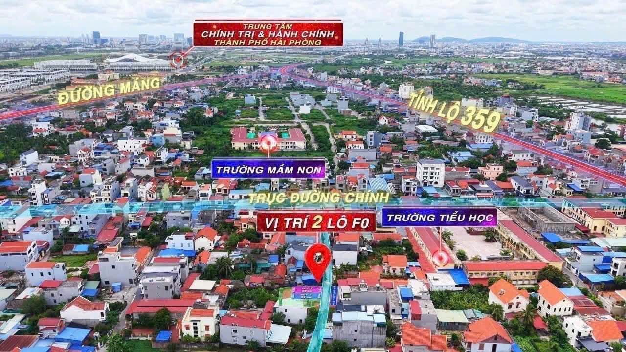 Đất nền Tân Dương, Thủy Nguyên 52.6m² giá 2.xx tỷ - Vị trí vàng đầu tư sinh lời!