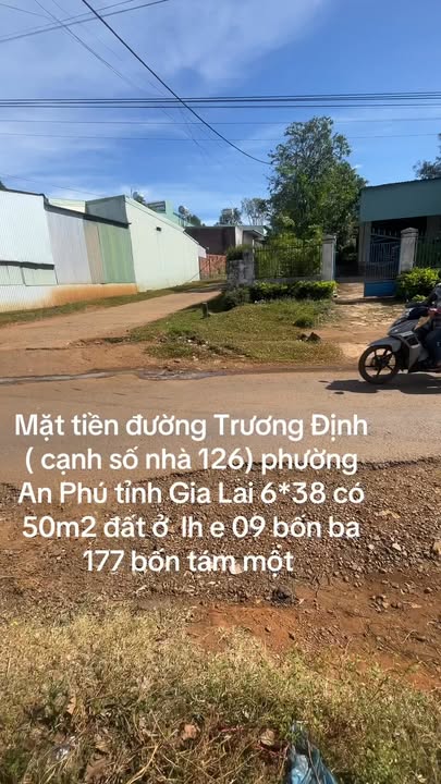 Đất nền mặt đường Trương Định, Pleiku 228m² giá 1 tỷ - Đầu tư sinh lời tốt!