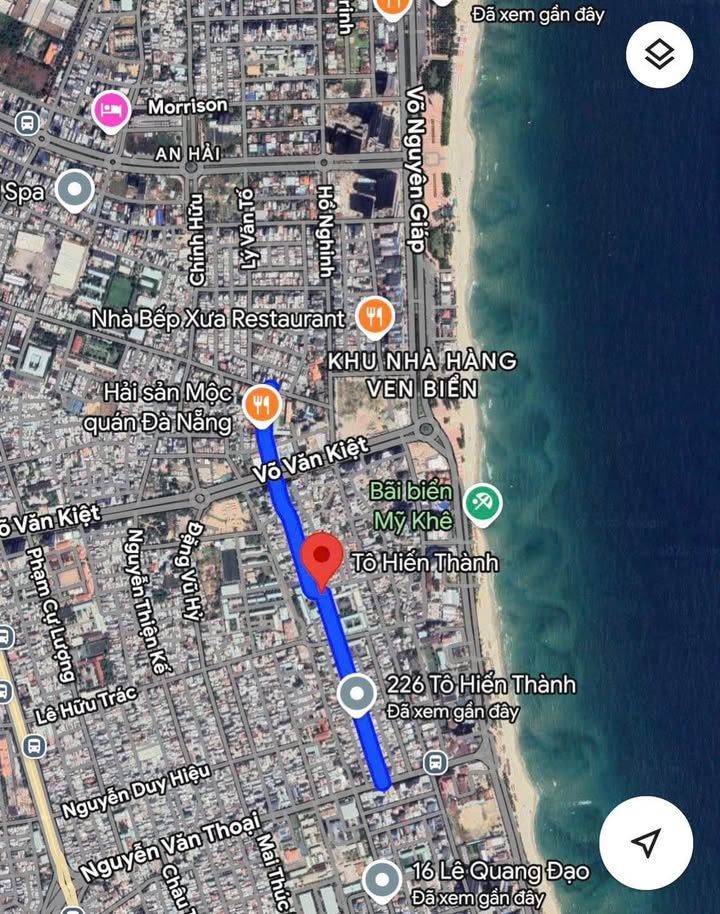 Đất nền mặt tiền Tô Hiến Thành, Đà Nẵng 131m² giá thương lượng - Nở hậu đẹp, gần biển chỉ 2 phút!