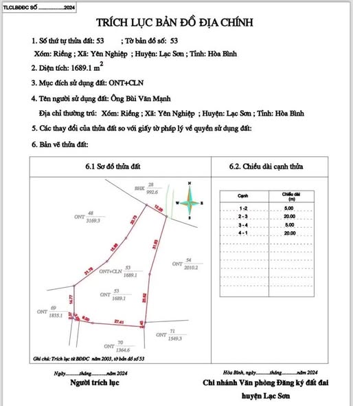 Đất nghỉ dưỡng Yên Nghiệp Lạc Sơn 1700m² giá thỏa thuận - Cơ hội hiếm có!