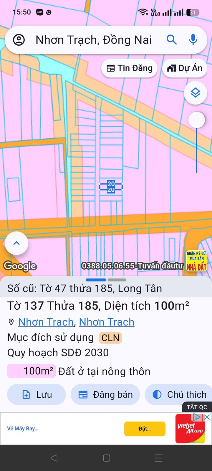 Đất nền Long Tân Nhơn Trạch 100m² giá 1 tỷ - Sổ đỏ chính chủ, ô tô vào tận nơi!