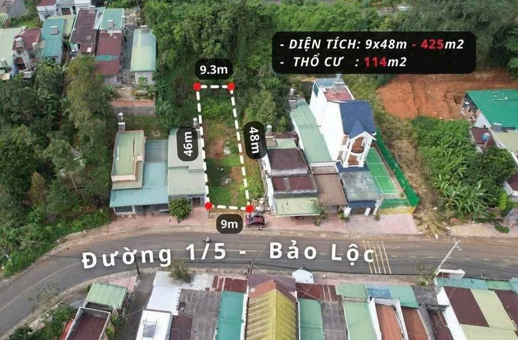 FrontHouse Bảo Lộc 414m² giá 5.3 tỷ - Mặt tiền đường 1/5, view núi thoáng đãng!