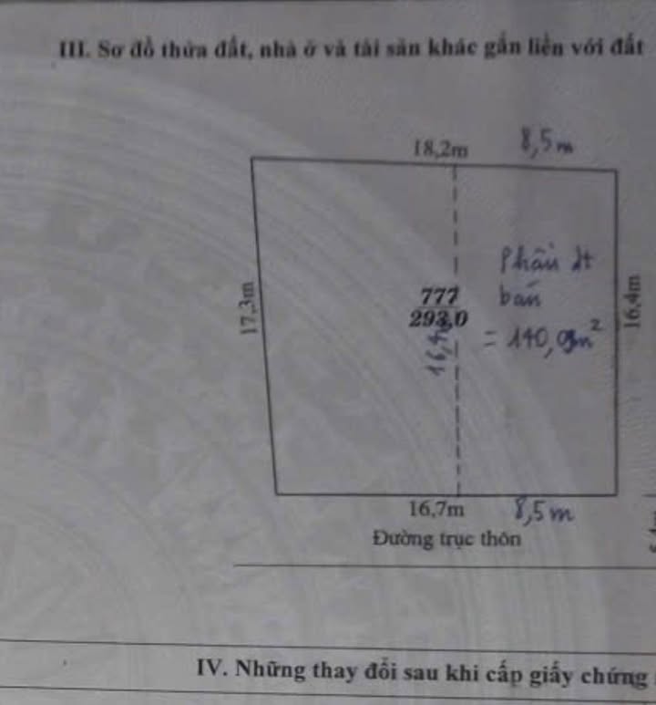 Lô đất thổ cư Quảng Thành 153m² giá thỏa thuận - Đường thông thoáng, tiện lợi!