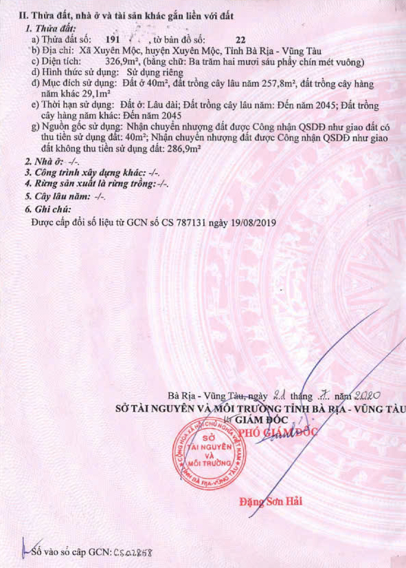 Đất mặt tiền Tỉnh Lộ 329, Xuyên Mộc 316m² giá 4.4 tỷ - Đầu tư sinh lời ngay!