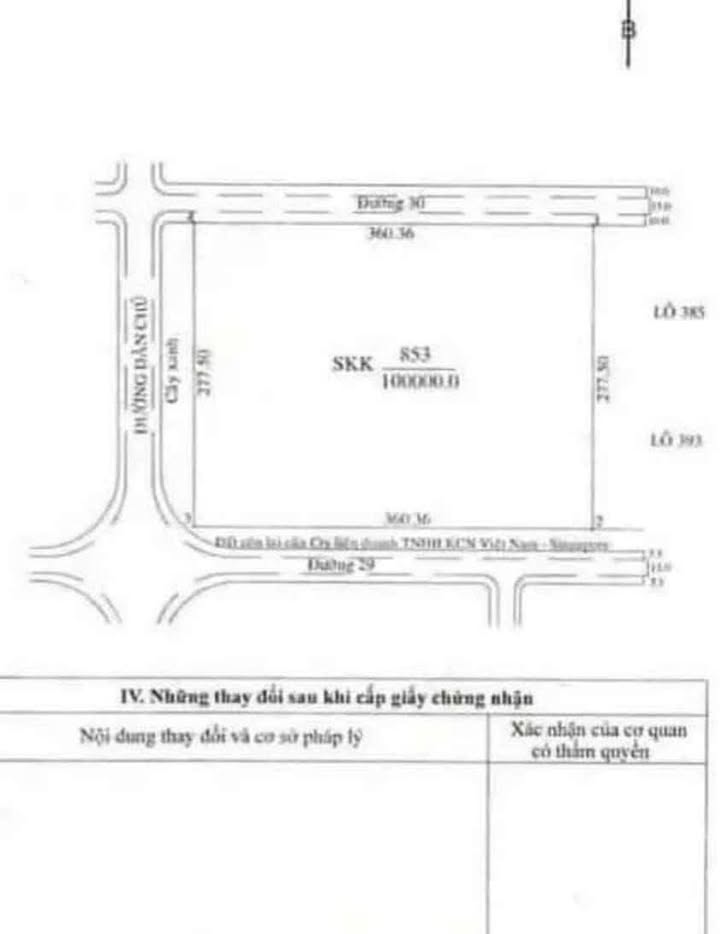 Lô đất 3 mặt tiền KCN VSIP2 Bình Dương 100.000m² - Cơ hội đầu tư hiếm có!