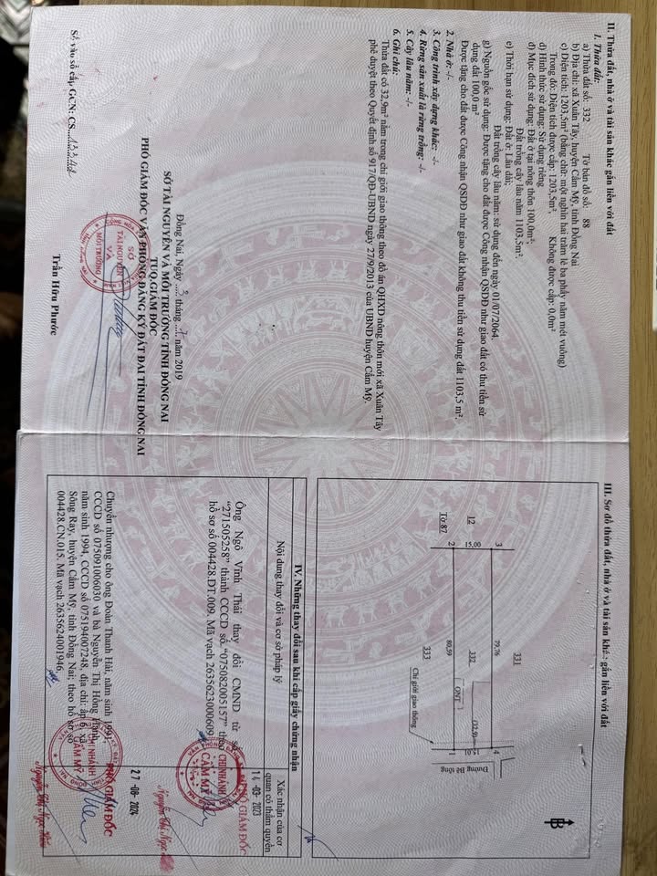 Lô đất 2388m² tại ấp 10, xã Xuân Tây, Cẩm Mỹ - Giá 1.45 tỷ, thổ cư 100m²!