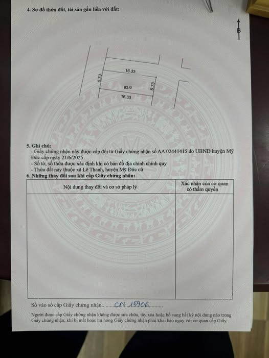Đất đấu giá Hóc Ao Cống, Hồng Sơn, Mỹ Đức 93m² - Pháp lý rõ ràng, an ninh tốt!