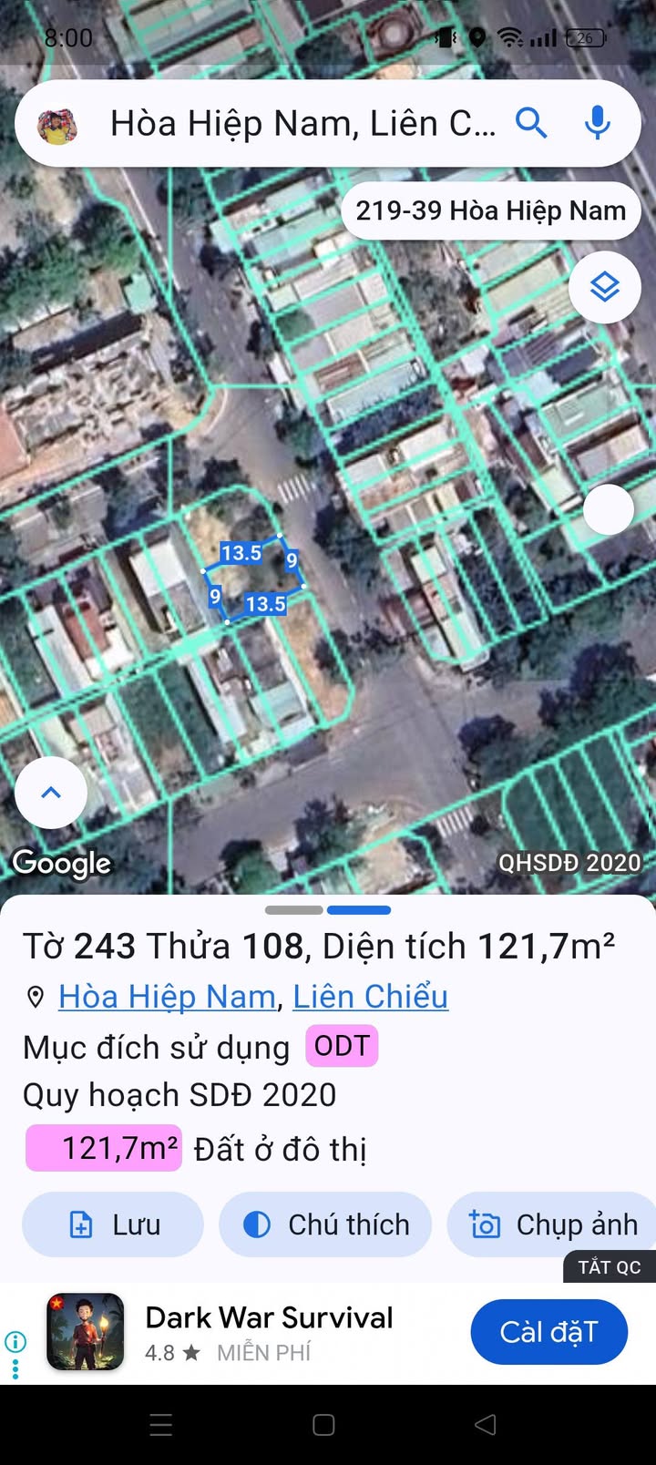 Đất nền Trần Tấn, Liên Chiểu, 121m² giá 5.9 tỷ - Cơ hội đầu tư tuyệt vời!