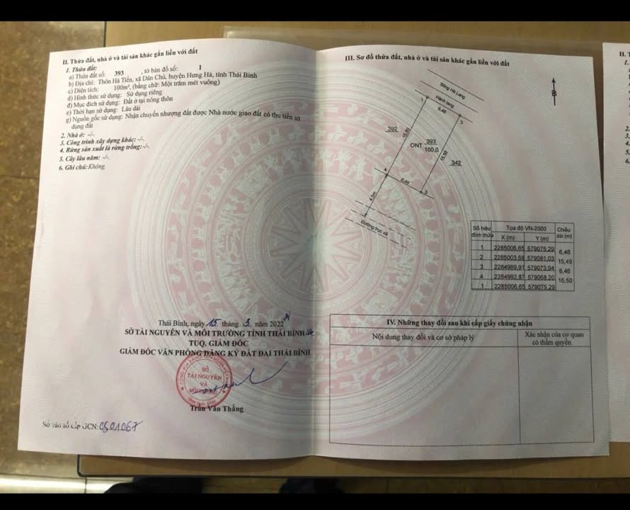 Lô đất thôn Hà Tiến, xã Dân Chủ 100m² - Sổ đỏ chính chủ, vị trí đẹp!